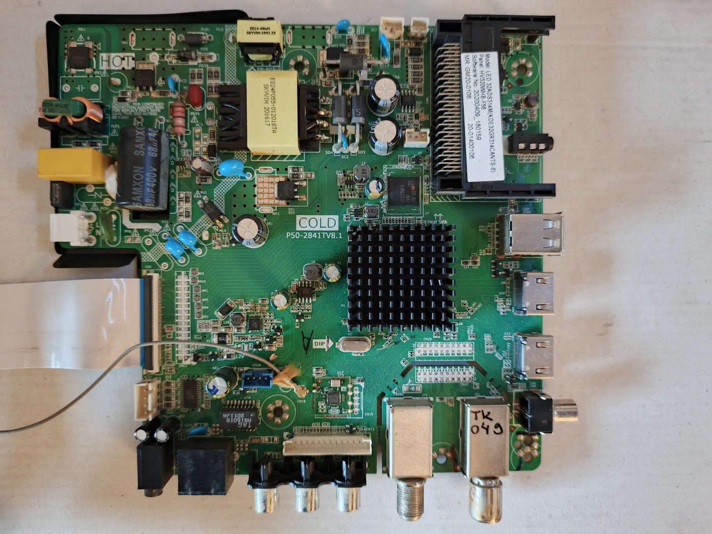 TK049 VOX LED 32ADS314M P50-2841TV8.1 HV320WHB-F56